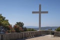 The white cross on the top of Marjan hill in Split