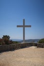 The white cross on the top of Marjan hill in Split