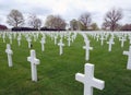 white crosses at american memorial and military cemetery of Margraten in the netherlands Royalty Free Stock Photo