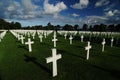 White Crosses For Fallen US Soldiers At The American Cemetery In Normandy France