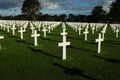 White Crosses For Fallen US Soldiers At The American Cemetery In Normandy France