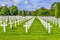 American Military World War 2 Cemetery Normandy France Royalty Free Stock Photo