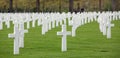 white crosses at american memorial and military cemetery of Margraten in the netherlands Royalty Free Stock Photo