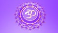 White Crown chakra Sahasrara symbol concept of Hinduism, Buddhism, Ayurveda. spiritual awakening and higher consciousness. Royalty Free Stock Photo