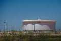 White crude oil tank in Permian Basin