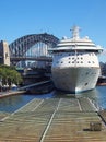 White Cruise Ship, Sydney Harbor Royalty Free Stock Photo