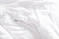 White crumpled bed sheet in a hotel room Royalty Free Stock Photo