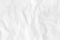 White crumpled natural paper texture for background and design art work Royalty Free Stock Photo