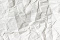 White crumpled paper texture