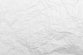 White crumpled paper texture background. Royalty Free Stock Photo