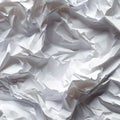 white crumpled paper texture, background, backdrop with Generative AI Royalty Free Stock Photo