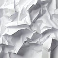 white crumpled paper texture, background, backdrop with Generative AI Royalty Free Stock Photo