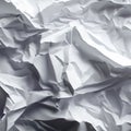 white crumpled paper texture, background, backdrop with Generative AI Royalty Free Stock Photo