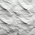 white crumpled paper texture, background, backdrop with Generative AI Royalty Free Stock Photo