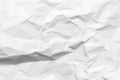 White crumpled paper texture background, clean white paper, Top view.