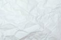 White crumpled paper texture background. creased paper Royalty Free Stock Photo