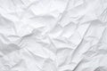 White crumpled paper texture background. Empty crumpled paper, textured background. Blank paper wallpaper. AI Generated Royalty Free Stock Photo