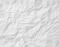 Crumpled white paper, White paper texture background blurred. Royalty Free Stock Photo