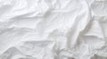 White crumpled paper texture. Blank background with creases. Generative AI Royalty Free Stock Photo