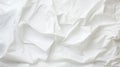 White crumpled paper texture. Blank background with creases. Generative AI Royalty Free Stock Photo