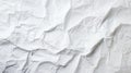 White crumpled paper texture. Blank background with creases. Generative AI Royalty Free Stock Photo