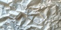 White crumpled paper texture. Generative AI Royalty Free Stock Photo