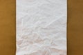 White crumpled paper on wood paper background texture vintage st Royalty Free Stock Photo