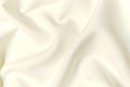 White crumpled or wavy fabric texture background. Abstract linen cloth soft waves. Silk atlas or stretch jacquard Royalty Free Stock Photo