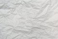 White crumpled wrinkled paper abstract texture background Royalty Free Stock Photo