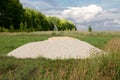 White crushed stone for construction of house Royalty Free Stock Photo