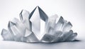 White crystal 3d rendering isolate on White background Royalty Free Stock Photo