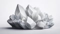 White crystal 3d rendering isolate on White background Royalty Free Stock Photo