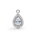 Pear Shaped Pendant With White Cubic Zirconia - Elegant And Stylish Charm Jewelry