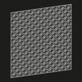 White cube grid. Isometric block pattern. Geometric mesh Vector. Black background contrast Royalty Free Stock Photo