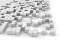 White cubes abstract 3d background Royalty Free Stock Photo