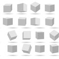 White cubes blocks models