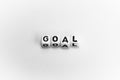 White cubes with word GOAL on white background Royalty Free Stock Photo