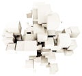 White cubic background