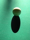 White cue ball for snooker and pool billiard Royalty Free Stock Photo