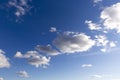 White cumulus clouds on the blue endless sky Royalty Free Stock Photo