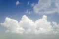 White Cumulus Clouds in the Blue Sky