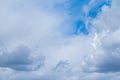 White cumulus clouds blue sky natural background weather change wind