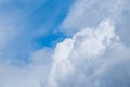 White cumulus clouds blue sky natural background weather change wind Royalty Free Stock Photo