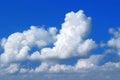 white cumulus spring clouds Royalty Free Stock Photo