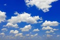 white cumulus spring clouds Royalty Free Stock Photo
