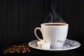 White cup with black coffee Royalty Free Stock Photo