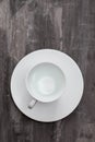 White cup on ceramic background Royalty Free Stock Photo