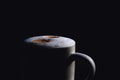 White cup with fresh cappuccino Royalty Free Stock Photo