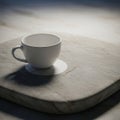 White Cup on Marble Table Royalty Free Stock Photo