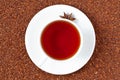 White cup of red rooibos South African tea Royalty Free Stock Photo